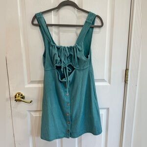 Free People Olivia Mini Dress in Ocean Mist Size L